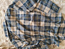 择肯春夏纯棉长袖格子衬衫男宽松潮牌ins大码工装衬衣外套潮春季 灰色 L 130-145斤 实拍图