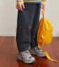 MQD童装男童加绒加厚保暖休闲裤冬装新款儿童摇粒绒宽松老爹裤 碳黑 130 实拍图