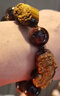 奥莱依 天然黄虎眼石貔貅手链男宝石木变石皮丘手串虎睛石佛珠手饰饰品 I款16MM黄虎眼配大号双貔貅 实拍图