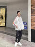 GENIOLAMODE夹克男韩版落肩宽松直筒连帽外套户外运动休闲百搭男装 实拍图