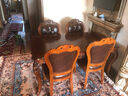 艾米河 欧式实木餐桌椅组合美式橡木雕花长餐桌大桌子吃饭桌子1.4/1.6米 1.6米餐桌+4把皮拉扣餐椅 实拍图