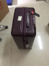 【轻音轻量化】EAZZ行李箱拉杆箱万向轮旅行箱男女学生密码箱登机箱皮箱子 葡萄紫色 24英寸 实拍图