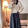 妍莉芬（yanlifen）2023年秋装新款女装一整套连衣裙套装女春秋季韩剧两件装长裙子 上衣+裙子 40/45kg/S 实拍图