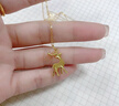 御龙镜999足金一鹿有你黄金吊坠小鹿项链一路有你圣诞节礼物送女友 鹿约0.7-0.8g赠s925项链 实拍图