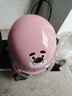 好乐宝（haolebao）3C认证亲子款电动摩托车头盔男女夏季防晒半盔安全帽新国标 粉红熊儿童 实拍图