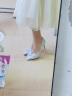 Lily Wei怦然心动法式高跟鞋仙女水晶婚鞋细跟尖头新娘蝴蝶结 银色【跟高8厘米】 39 晒单实拍图