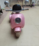 HIMEILI儿童电动摩托车遥控玩具车可坐双人3-6岁男女小孩三轮车宝宝礼物 粉色双驱+12v天能电瓶+遥控+坐大人 实拍图