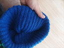 帽忆橱帽子男秋冬季潮毛线帽男款保暖百搭冷帽宽松大头围显脸小针织帽男 方标帽克莱因蓝 54-65cm 实拍图