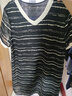艾薇佳胖妹妹大码女装连衣裙夏季新款宽松遮肚子显瘦条纹微胖高级感裙子 黑色 3XL （建议150-165斤） 实拍图