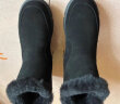 森达（SENDA）舒适雪地靴女冬季新款户外时尚毛绒保暖休闲短靴ZTD26DD3 黑色 36 实拍图