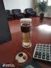 佐卡佳（zuo kaja）茶水分离泡茶杯办公室家用耐热过滤茶叶双层玻璃杯大容量车载水杯 木纹色340ml 实拍图