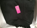 KJ保暖内衣加绒加厚毛衣圆领针织修身长袖短款打底衫高弹性保暖上衣 黑色加绒 L （105-135斤） 实拍图