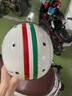 BEON摩托车头盔电动车3C认证男女四季儿童轻便半盔安全帽个性夏季透气 乳白红白绿/76号意大利 L 实拍图