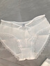 伦洛弗内裤女日系棉质舒适透气时尚潮流少女内裤棉裆交叉绑带蕾丝三角裤 白色 均码（90斤-130斤） 实拍图