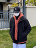 Foss Phil假两件棉服男女冬季大码连帽休闲加绒加厚棉衣保暖外套888黑色M 实拍图
