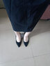 九寸阳光高跟鞋女2025年新款冬黑色细跟尖头浅口绒面职业气质学生礼仪鞋 绒面高跟鞋黑色7cm【36码】 实拍图