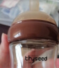 世喜玻璃奶瓶0-6个月新生儿奶瓶防胀气0-3个月婴儿奶嘴240ml（3-7月） 晒单实拍图