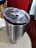 畅印冰霸杯304不锈钢保冰杯保冷两用情侣水杯夏季咖啡车载杯子大容量 钢本色+吸管+杯刷 实拍图