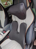 肯拓普轻奢汽车头枕腰靠电动按摩靠垫车用腰托记忆棉车载腰枕车内头枕 头枕腰靠套装 七组电机按摩款绅士黑 实拍图
