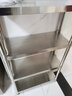 三只猩猩不锈钢厨房置物架落地不锈钢置物架厨房收纳架货微波炉架储物架柜 豪华升级加厚 长70宽30高120四层 实拍图