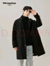 MMOPTOP休闲日系风衣外套时尚高级感男女秋冬季宽松毛呢大衣N1106黑色L 实拍图