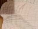 全棉时代 婴儿浴巾 新生儿童6层水洗纱布浴巾 男女宝宝纯棉大毛巾被盖礼盒装 粉色95*95cm 实拍图