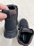 百丽童鞋儿童马丁靴秋冬女童大黄靴中大童工装靴男童百搭短靴加绒靴子 黑色-单里DE3193 28 实拍图