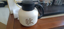JRINKTEEA品牌纯钛焖茶壶高档保温壶茶水分离泡茶闷泡壶大容量钛壶养生茶具 (珍珠白+2小玻璃杯) 1300ml 实拍图
