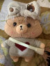 佩佩龙 可爱小熊玩偶公仔毛绒玩具泰迪熊陪睡布娃娃抱枕送女友生日礼物 灰色小熊束发带 30厘米（礼盒＋灯款） 实拍图
