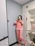 雪仙丽【商场同款】莫代尔女春夏棉质家居服蕾丝花边七分裤睡衣两件套 红色-1231323 M 实拍图