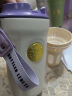 丽贝德咖啡杯不锈钢女高颜值水杯子陶瓷内胆保温杯460ML 木槿紫 晒单实拍图