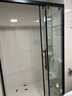 东鹏（DONGPENG）淋浴房三联动推拉门一字形卫生间隔断干湿分离玻璃浴室隔断沐浴房 雅黑缓冲1.2-1.29/2米高|极窄 升级1.0壁厚不锈钢+2cm极窄边框 实拍图