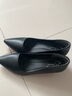 Thinkwell真皮单鞋女细跟高跟鞋女尖头黑色工作鞋女职业鞋软底舒适久站不累 真皮细跟 5cm D4128-5 40 实拍图