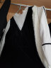 欧莎（OSA）假两件灯芯绒磨毛连衣裙女春装新款气质蕾丝裙子 黑色 L 晒单实拍图