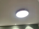 米族原木风卧室吸顶灯木艺灯具简约现代北欧灯具圆形客厅书房LED灯饰 白色圆形【23CM】白光 实拍图