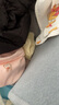 兔兔大文婴儿帽子围巾套装秋冬男女宝宝毛线帽0-1-3岁防风护耳保暖儿童 蓝色帽子+围脖（帽围42-53cm） 实拍图