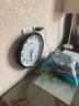 康巴丝（Compas）挂钟时尚卧室客厅办公时钟日历挂表简约创意石英钟表 黑白色C2246直径28cm 实拍图