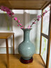 loyo景德镇瓷器工艺品新中式陶瓷台面小花瓶装饰仿真花艺客厅插花摆件 绿釉开片-赏瓶 实拍图
