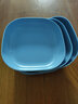 巧居巧具吐骨头小碟子家用塑料小盘子水果盘菜盘垃圾盘创意防摔吐骨头碟子 【蓝色】深方碟4个装 实拍图