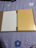 勤得利（QINDELI） 不硌手活页本可拆卸扣环简约笔记本横线皮质外壳内芯办公记事本定制logo B5深蓝 实拍图