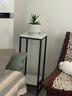 藏秀阁 铁艺花架客厅盆景装饰架绿萝架落地多层简约置物架 白石纹板材+黑色架子 长30*宽30*高80CM 实拍图