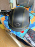 JYT个性M35大兵德式钢盔巡航机车复古半盔男女骑行电动摩托车头盔皮 黑黄线搭配复古镜 L（58-59） 实拍图