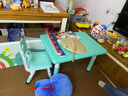 贝琪雅儿童桌椅套装学习桌椅宝宝画画升降积木桌椅子塑料家用幼儿园桌子 薄荷绿塑料长桌（80*60） 实拍图