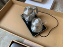 丰匠 天然乌檀木实木茶盘茶具套装 全自动一体功夫茶台排水茶海茶托盘 福气+H09不锈钢套装+黑陶茶具 65*42*4.5cm 实拍图