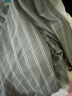 无印良品（MUJI）男式 凉感双层纱织 短袖睡衣套装 男士家居服男款夏季两件套 烟熏绿色竖条纹 S-M 晒单实拍图