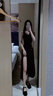 桃伊悠（taoyiyou）吊带连衣裙女2024新款夏季气质修身纯欲辣妹内搭包臀裙开叉长裙子 黑色 S 实拍图