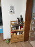 竹喻 茶柜置物架新中式茶叶柜客厅储物柜家用边柜办公室茶水柜茶杯架 【高质版】原色四层68CM长（双抽） 实拍图