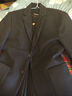 罗蒙羊毛呢西服男士秋冬商务休闲西装厚款大衣外套男装85XF湖蓝4XL 实拍图