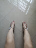 达芙妮(DAPHNE) 铆钉凉鞋女2023年新品夏季一字扣粗跟法式平底罗马凉鞋 米色 39 实拍图