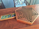 御撰高档跳棋玻璃弹子玛瑙珠跳棋实木跳棋盘亲子益智游戏棋儿童成人 六角形特大号跳棋盘【玻璃套装】 实拍图